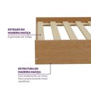 Ver mais imagens de Treliche com Cama Auxiliar e Kit Escorregador Aria Casatema MadeiraOriginals Marrom/Nogueira/Branco