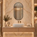 Ver imagem 5 de Espelho Decorativo Cápsula Borda Preta 60x100cm Luxo Goldenx