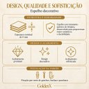 Ver imagem 6 de Espelho Decorativo Cápsula Borda Preta 60x100cm Luxo Goldenx