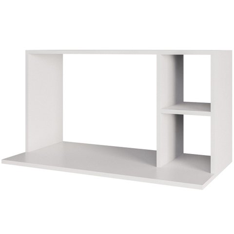Suporte para Micro-ondas com Nichos 80 Cm Leila Branco