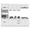 Ver imagem 3 de Armário de Cozinha Modulada Completa 5 Peças 270cm com Tampo 250073 Meena Politorno Móveis