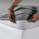 Ver imagem 3 de Jogo de Cama Lençol Queen 3 Pçs Percal 400 Fios Ponto Palito