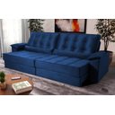 Ver imagem 2 de Sofá Retrátil Reclinável 300cm Ascari Suede Velut com molas Ensacadas - King House