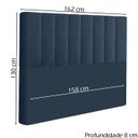 Ver imagem 4 de Cabeceira Queen 158 cm Dubai Veludo Azul Soon