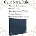Ver imagem 3 de Cabeceira Queen 158 cm Dubai Veludo Azul Soon