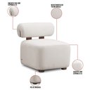 Ver imagem 3 de Poltrona Decorativa para Sala Helora Bouclê Cinza Claro E03 - D’Rossi