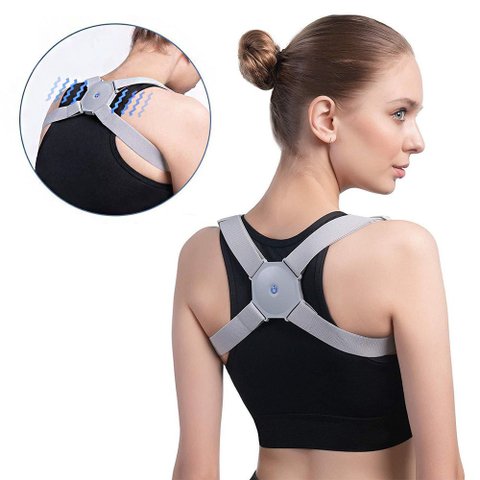 Corretor Postural Inteligente Vibratorio Sensor Ajustavel Coluna Postura Cinta Alinhamento Adulto