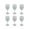 Conjunto 6 Taças de Acrílico Transparente 20cm Rjw0004 Btc - 1