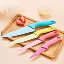 Ver imagem 3 de Kit Facas Coloridas 4 Peças em Cerâmica, Aço Inox e Cabo Plástico para Cozinha