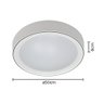 Plafon Nordecor Meny 2212 50cm Led Bivolt Branco Branco 2212 - 2