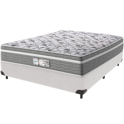 Cama Box e Colchão Evolution Molas Ensacadas Casal Probel: Branco