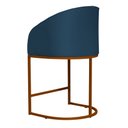 Ver imagem 4 de Poltrona Estilo Banqueta Decorativa Mia Tecido em Suede Base Metal Bronze - Estopar Poltrona Mia Sue