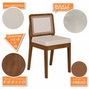 Ver imagem 6 de Mesa Redonda C/vidro 4 Cadeiras Sextavada Cali Fre/off/bouclé Off - Ma Freijó/off Premium/boucl