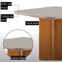 Ver imagem 3 de Mesa de Jantar Eloise 90cm Tampo MDF Vidro Canto Copo com 4 Cadeiras Lorena