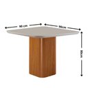 Ver imagem 5 de Mesa de Jantar Eloise 90cm Tampo MDF Vidro Canto Copo com 4 Cadeiras Lorena