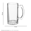 Ver imagem 2 de Caneca de Vidro 500ml Transparente 15x8x8cm Café Chá Leite Chocolate Cappuccino