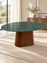 Ver imagem 2 de Mesa de Jantar Oval Verde Guatemala 130x80cm Cone - Pau Ferro
