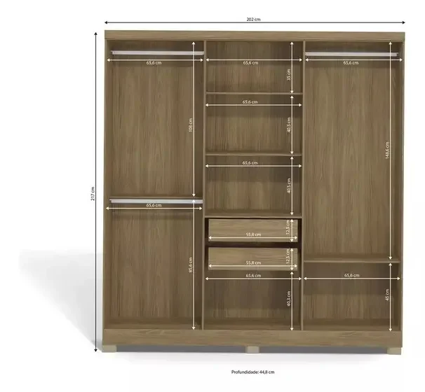 E530 Roupeiro 6 Pts 2 Gav Nogueira Kappesberg - 3