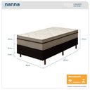 Ver imagem 2 de Cama Box Preta + Colchão Solteiro King Bariloche Tabaco Molas Ensacadas One Face 96x203x63cm