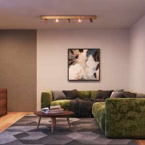 Luminária de Teto Led Carolina 35w 3500lm Madeira Maciça Spot