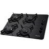 Cooktop 4 Bocas a Gás Braslar Pop com Mesa de Vidro Preto Bivolt - 1