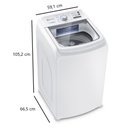 Ver imagem 3 de Máquina de Lavar Electrolux 14kg Essential Care Led14 com Cesto Inox Branca 127v