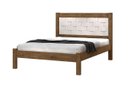 Ver imagem 2 de Cama Lai Casal com Cabeceira Trabalhada 100% Mdf com Estrado em Madeira Cor Jequitiba/off White Ja