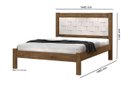 Ver imagem 3 de Cama Lai Casal com Cabeceira Trabalhada 100% Mdf com Estrado em Madeira Cor Jequitiba/off White Ja