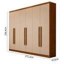 Ver imagem 3 de Guarda Roupa Casal Jalisco 6 Portas 4 Gavetas Cinamomo Fendi - Novo Horizonte