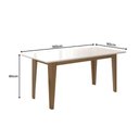 Ver imagem 3 de Mesa de Jantar Liz 160cm Carvalho/off White - Poliman