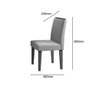 Conj Sala De Jantar 1,20m E 4 Cadeiras Ype/Off White Linho - 2