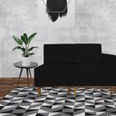 Ver imagem 3 de Poltrona Decorativa Alicia Lado Esquerdo Suede Preto Pés Madeira Mz Decor