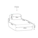 Ver imagem 3 de Sofá Ilha Dakota Chaise 168cm Modulado Encosto Almofada Solta Veludo Verde G33 - Gran Belo