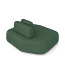 Ver imagem 5 de Sofá Ilha Dakota Chaise 168cm Modulado Encosto Almofada Solta Veludo Verde G33 - Gran Belo