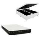 Ver imagem 1 de Cama Box Baú Bipartida Blindada + Colchão Eagle Molas Bonnel 22cm | Kit Completo com Cabeceira Boton