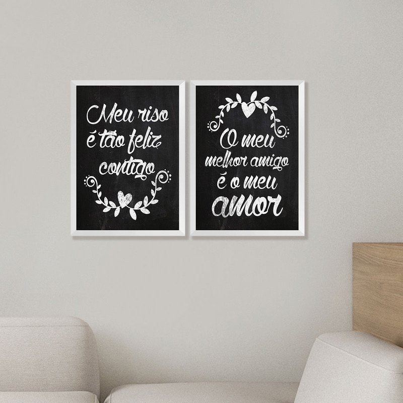 Kit 5 Quadros para Decoração Frases Café Cozinha Amor em Promoção na  Americanas