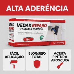 Vedax Reparo 12kg Argamassa Impermeabilizante para Paredes e Rodapés – Uso Interno e Externo - 4