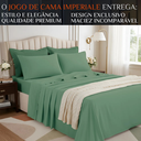 Ver imagem 2 de Conjunto Casal Queen Size Imperiale Algodão Toque Super Macio:verde