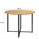 Ver imagem 4 de Conjunto de Mesa Sala de Jantar com 4 Cadeiras Tampo Redondo 1m Madeirado Liz Preto Artefamol Preto