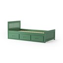 Ver imagem 3 de Cama Solteiro 03 Gavetas - Madeira Maciça Verde