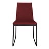 Kit 6 Cadeiras de Jantar Estofada Lille Base Preta Veludo Bordô - Montanaris Decor - 2