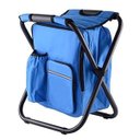 Ver imagem 5 de Cadeira Mochila Banco Portatil 2 Em 1 Bolsa Termica Praia Parque Acampamento Pesca Camping Pescaria 