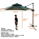 Ver imagem 2 de Ombrelone Guarda Sol Tenda Praia Piscina Deck Varanda Area Lazer Quintal Jardim Hotel Pousada Fazend
