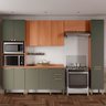 Cozinha Completa Sálvia 12 Portas 3 Gavetas Freijó/Verde - Telasul - 1