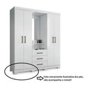 Ver imagem 3 de Kit com 6 Pés para Guarda Roupas Armários Multiuso Roupeiros Branco Modelo Roman Plástico Ultra Resi