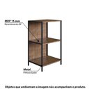 Ver imagem 2 de Estante Industrial com 2 Nichos 45 cm - Carvalho/Preto