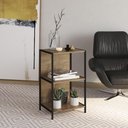 Ver imagem 1 de Estante Industrial com 2 Nichos 45 cm - Carvalho/Preto