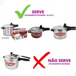 Borracha de Silicone Panela de Pressão Fulgor de Fechamento Externo 4l / 6l - 5