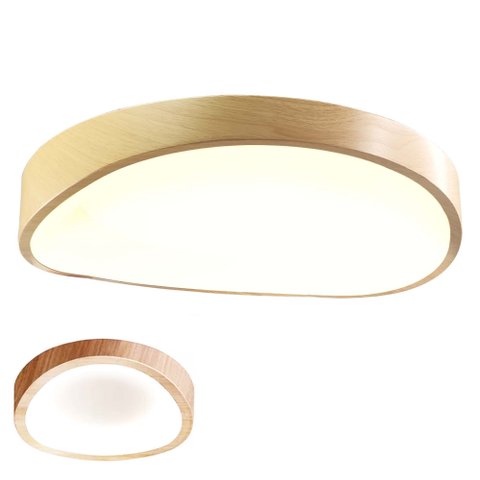 Luminaria Plafon Sobrepor Moderno Madeira Led 3 Tons Teto Decoraçao Iluminação Escritorio Empresa Sa