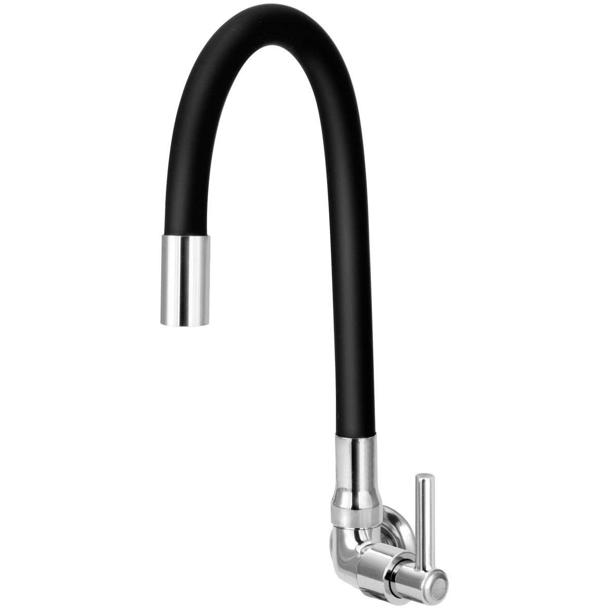 Torneira para Cozinha de Parede Bica Flexível Gourmet Preto Casagrande Mundial - 1